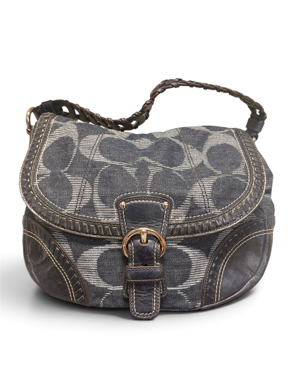 Coach Poppy Denim Shoulder Bag